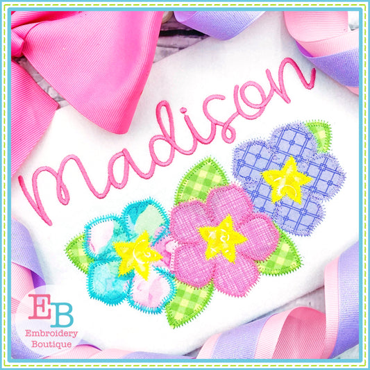 Hibiscus Swag Zigzag Applique, Applique