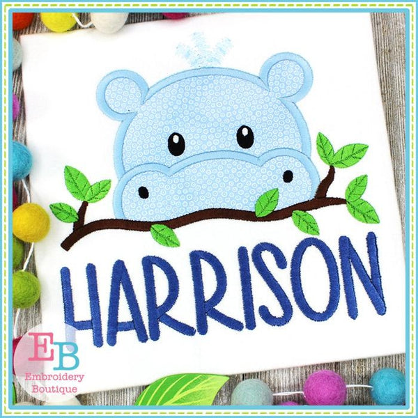 Hippo Peeker Applique, Applique