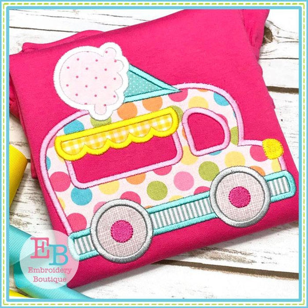 Ice Cream Truck Applique, Applique