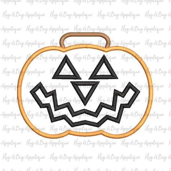 Jackolantern Satin Stitch Applique Design, Applique