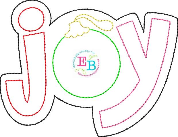 Joy Bean Stitch Applique, Applique