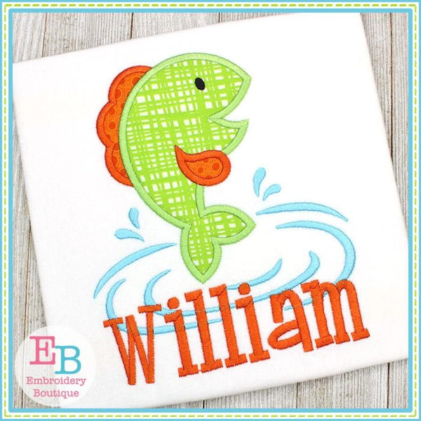 Jumping Fish Satin Applique, Applique