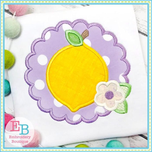 Lemon Scallop Satin Applique, Applique