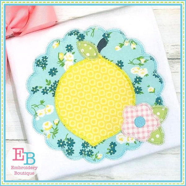 Lemon Scallop Zigzag Applique, Applique