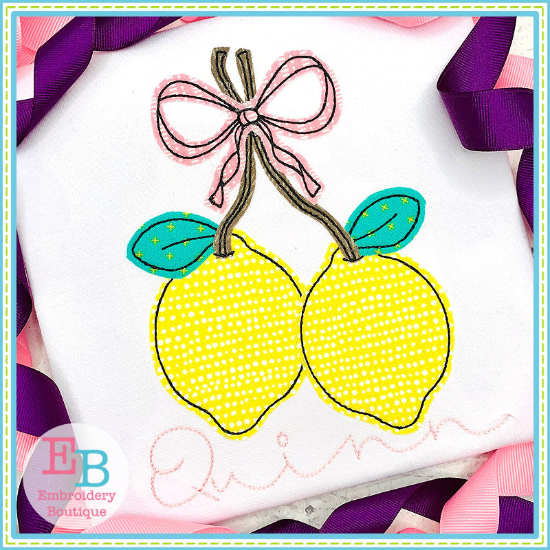 Lemon Bunch Bean Applique, Applique