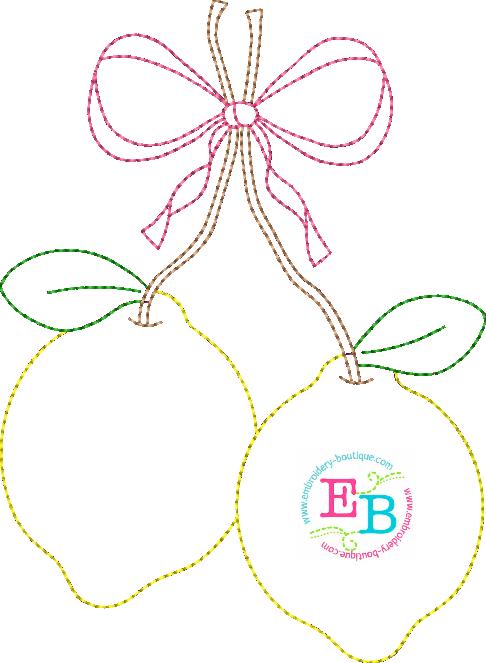Lemon Bunch Bean Applique, Applique