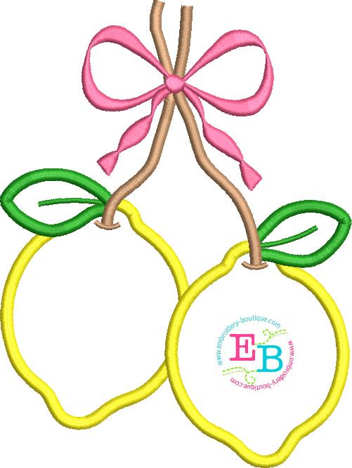 Lemon Bunch Satin Applique, Applique