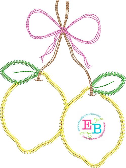 Lemon Bunch Zigzag Applique, Applique