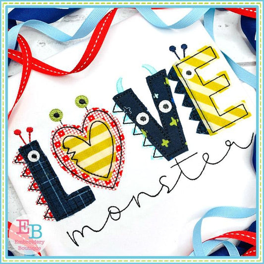 Love Monster Applique, Applique