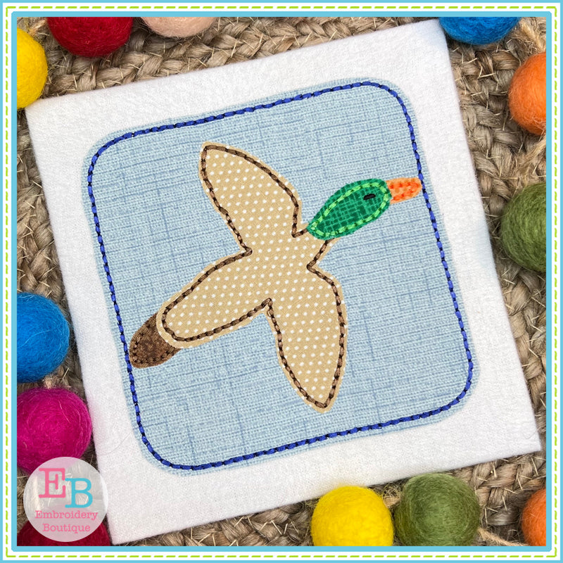 Mallard Patch Floss Applique, Applique