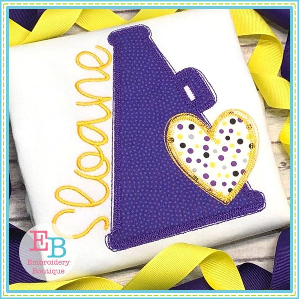 Megaphone Heart Applique, Applique