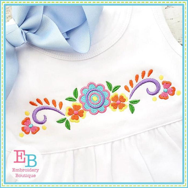 Floral Frame 2 Embroidery Design, Embroidery