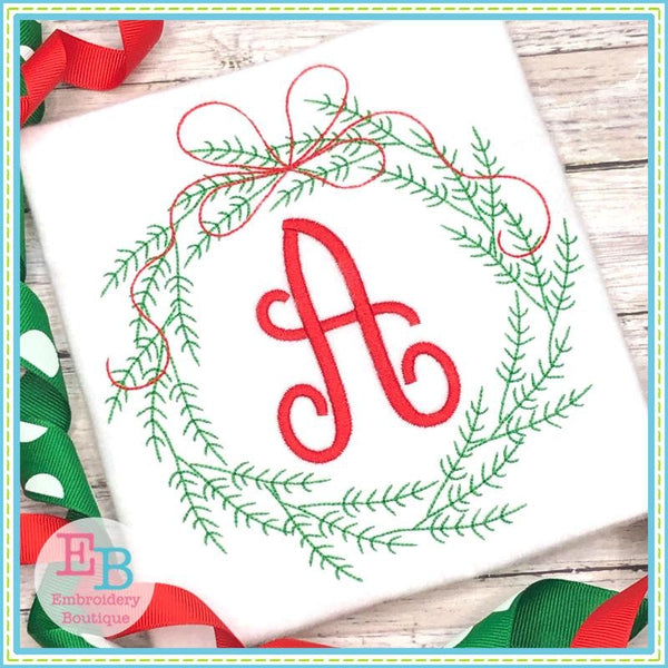 Minimalist Farmhouse Wreath Design, Embroidery