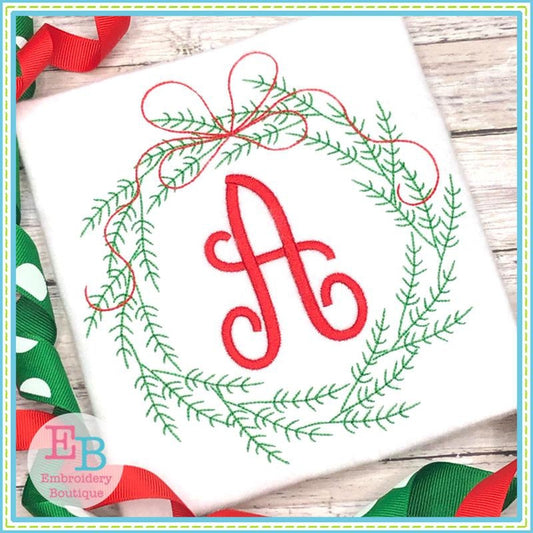 Minimalist Farmhouse Wreath Design, Embroidery