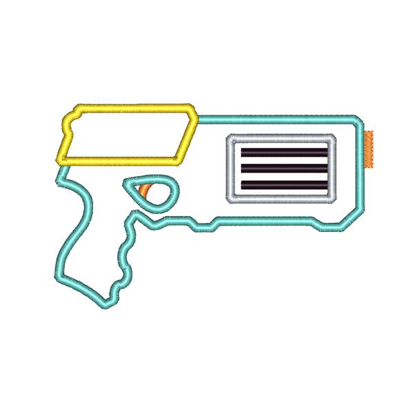 Play Gun 2 Applique Design, Applique