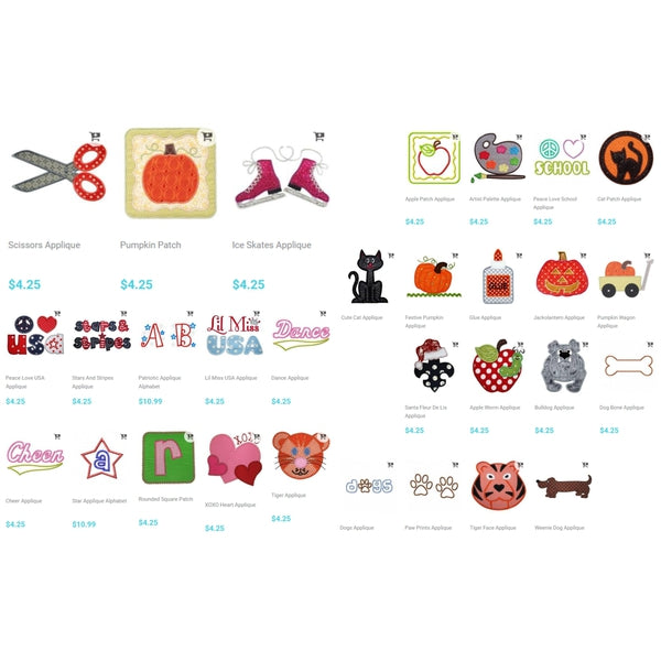 Retired Designs Bundle - 599 Designs!, Applique