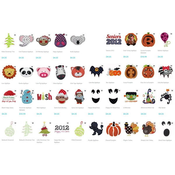 Retired Designs Bundle - 599 Designs!, Applique