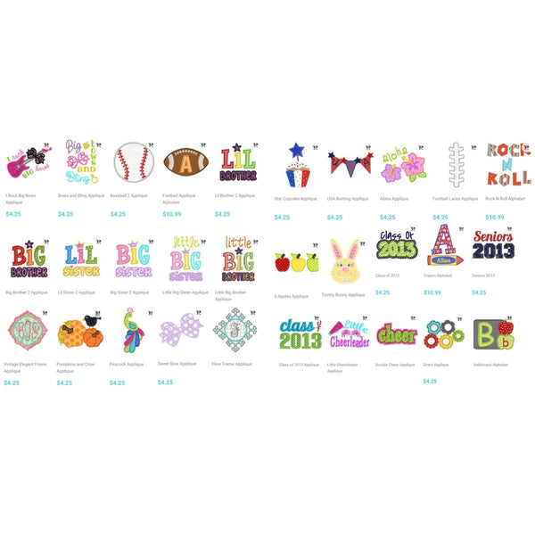 Retired Designs Bundle - 599 Designs!, Applique