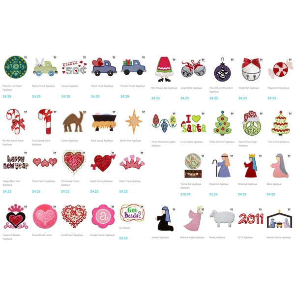 Retired Designs Bundle - 599 Designs!, Applique