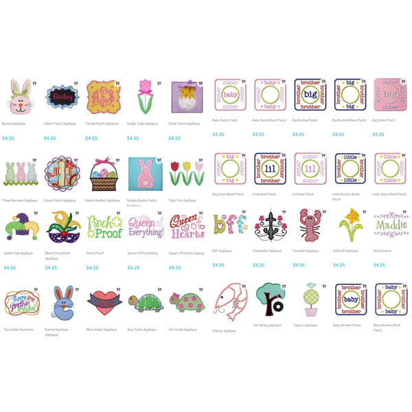 Retired Designs Bundle - 599 Designs!, Applique