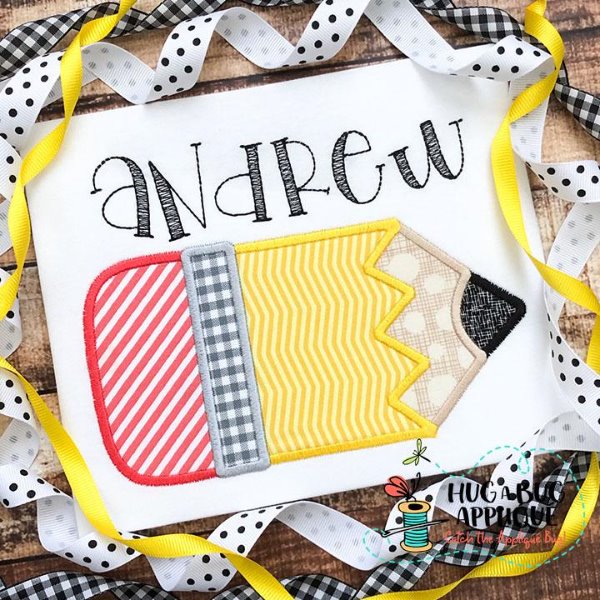 Pencil Applique Design, Applique