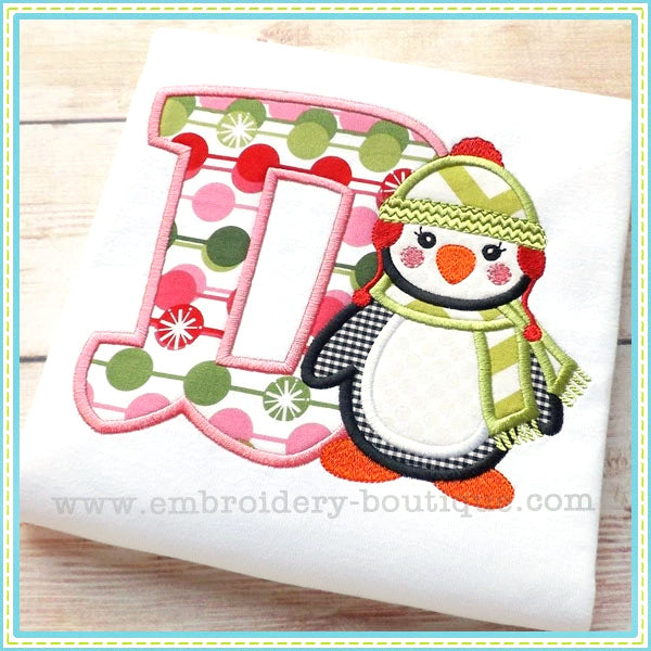 Penguin Applique Alphabet, Applique Alphabet