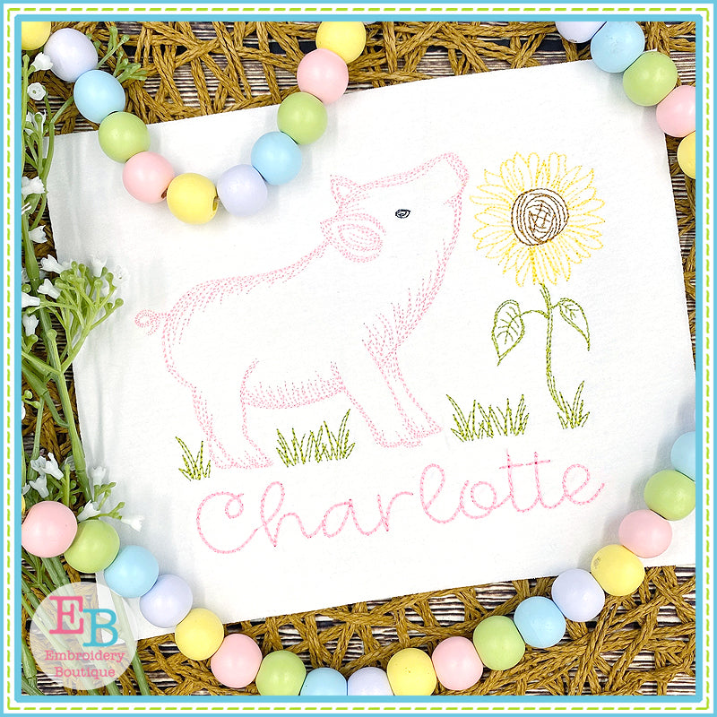 Farm Sketches Embroidery Design Set, Embroidery