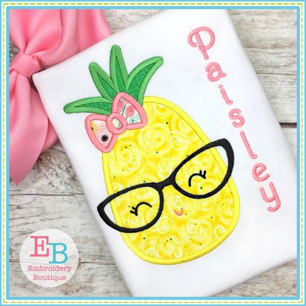 Pineapple Glasses Applique, Applique