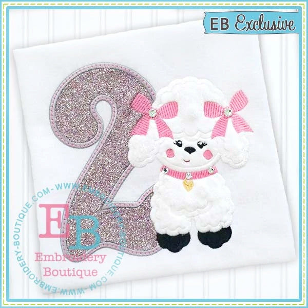 Poodle Applique Number Set, Applique Number Set