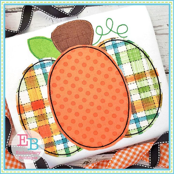 Plump Pumpkin Bean Applique, Applique