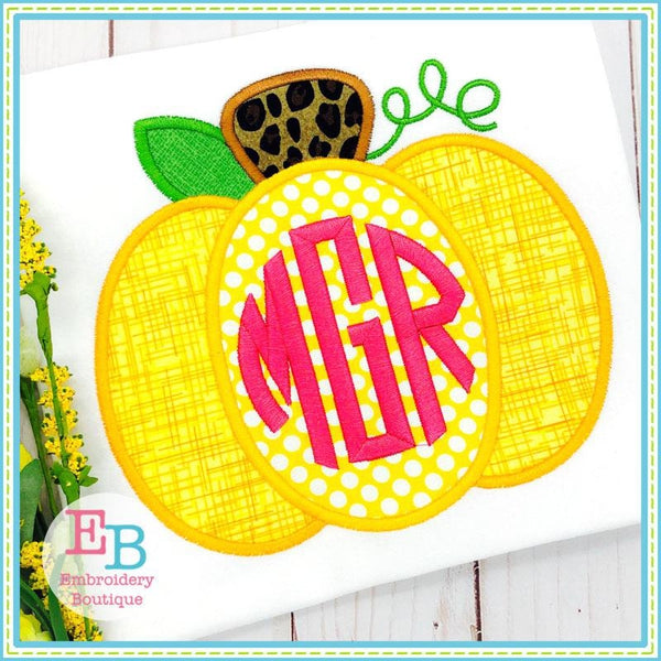 Plump Pumpkin Satin Applique, Applique