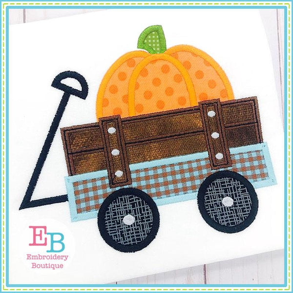 Pumpkin Wagon Applique, Applique