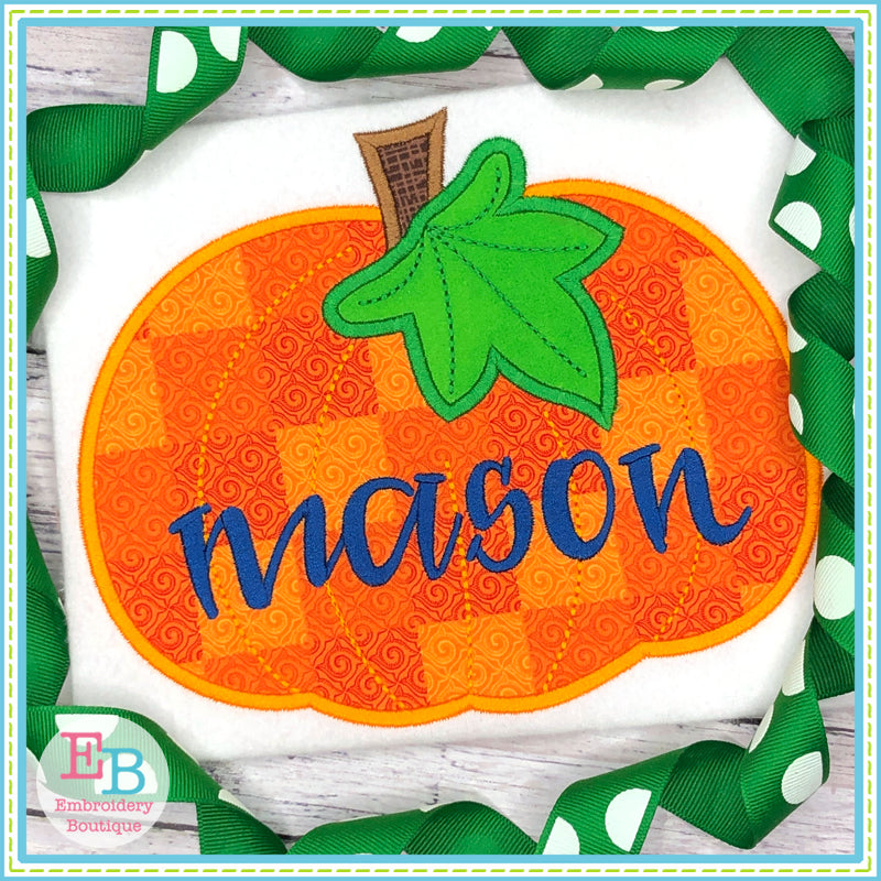Pumpkin Leaf Satin Applique, Applique
