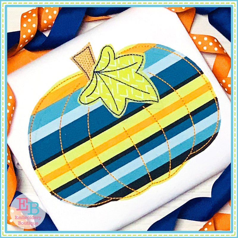 Pumpkin No Tag Bean Applique, Applique