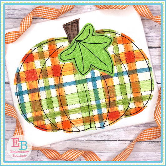 Pumpkin No Tag Bean Applique, Applique