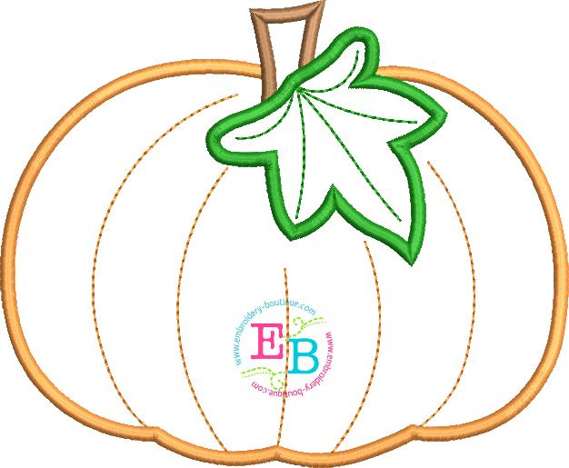 Pumpkin Leaf Satin Applique, Applique