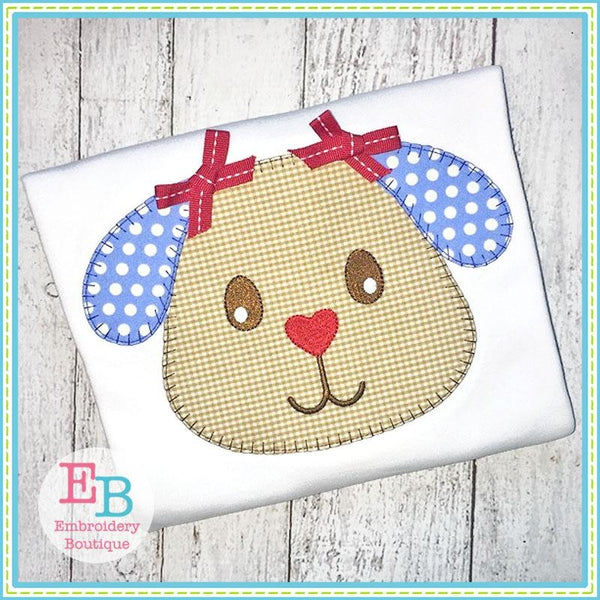 Puppy Head Blanket Stitch Applique, Applique