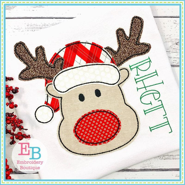 Reindeer Hat Bean Applique, Applique