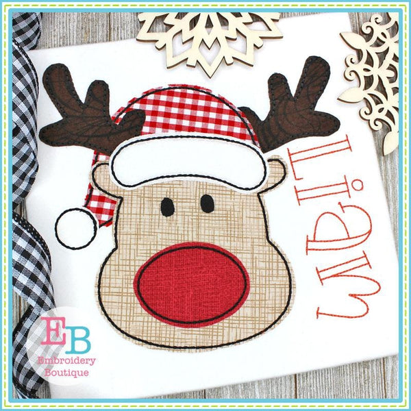 Reindeer Hat Bean Applique, Applique