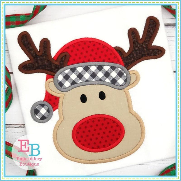 Reindeer Hat Satin Applique, Applique