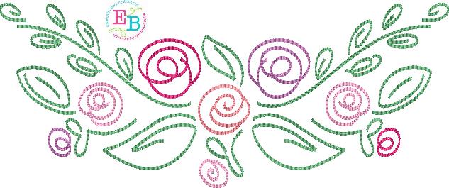 Rose Swag Embroidery Design, Embroidery Design