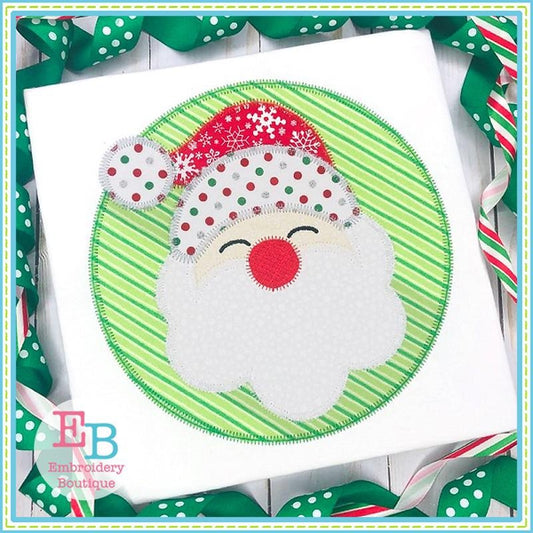 Simple Santa Circle Applique, Applique