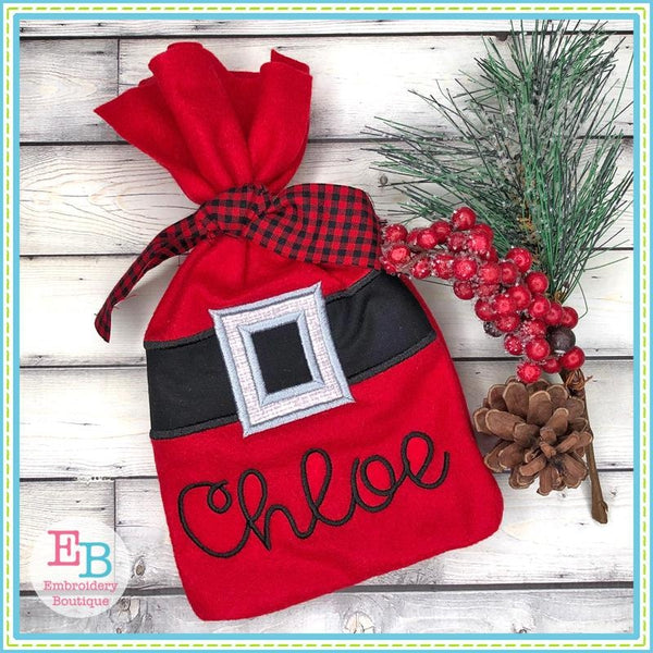 Santa In The Hoop Treat Bag, In The Hoop Projects