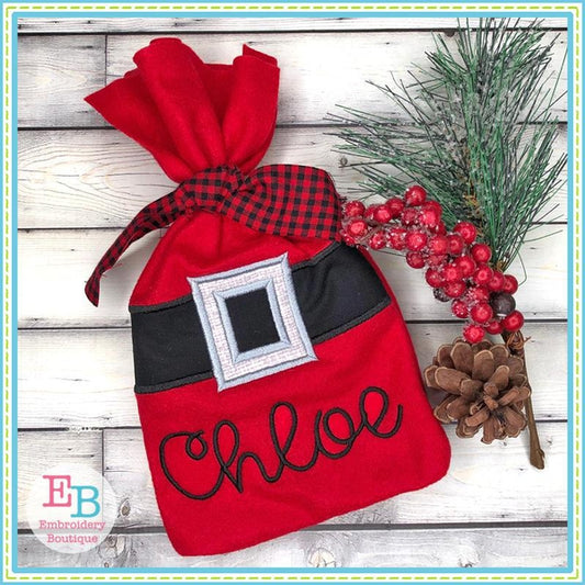 Santa In The Hoop Treat Bag, In The Hoop Projects