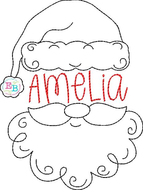 Santa Name Applique, Applique