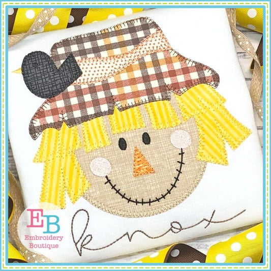 Scarecrow Boy Blanket Stitch Applique, Applique