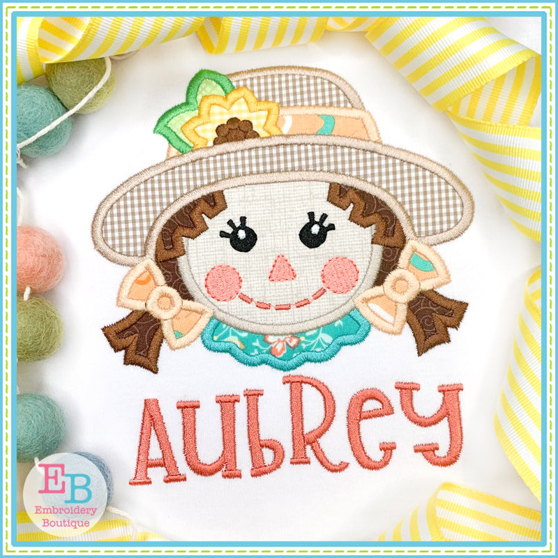 Scarecrow Girl Applique, Applique