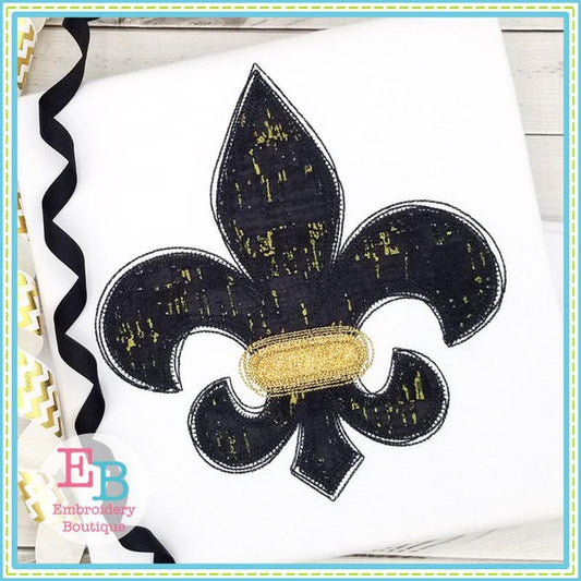 Scribble Fleur De Lis Applique, Applique