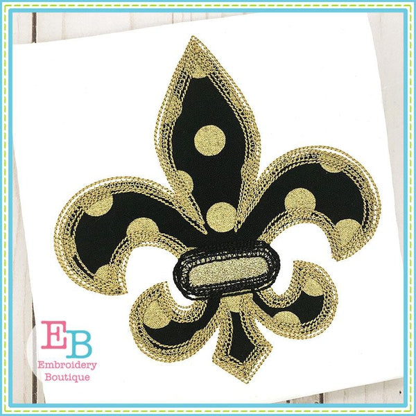 Scribble Fleur De Lis Applique, Applique