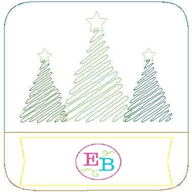 Scribble Trees Applique Patch, Applique